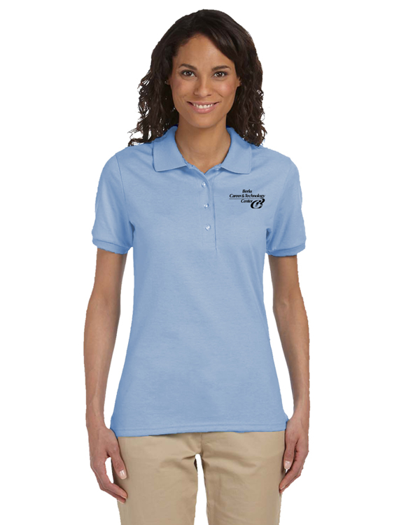 Picture of Ladies Light Blue SS Polo