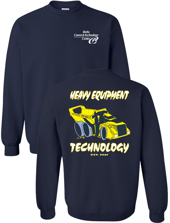 Picture of Navy Heavy Equip Technology Crewneck Sweatshirt