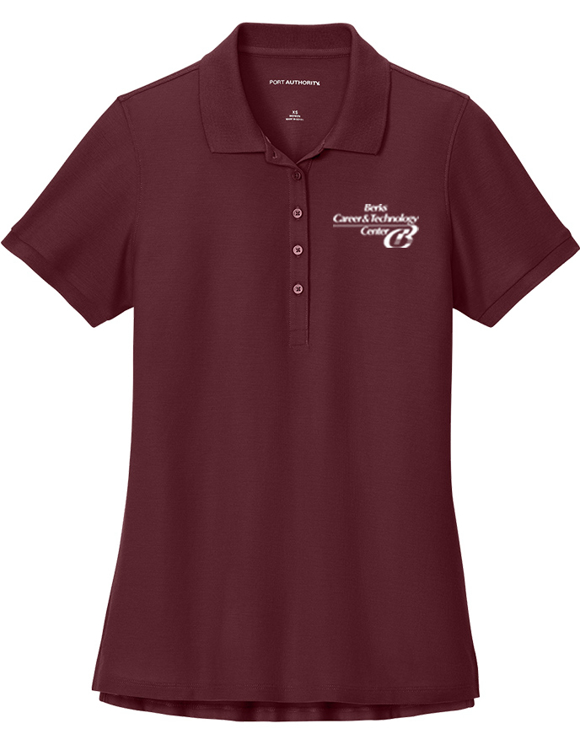 Picture of Ladies Maroon Signature Pique Polo